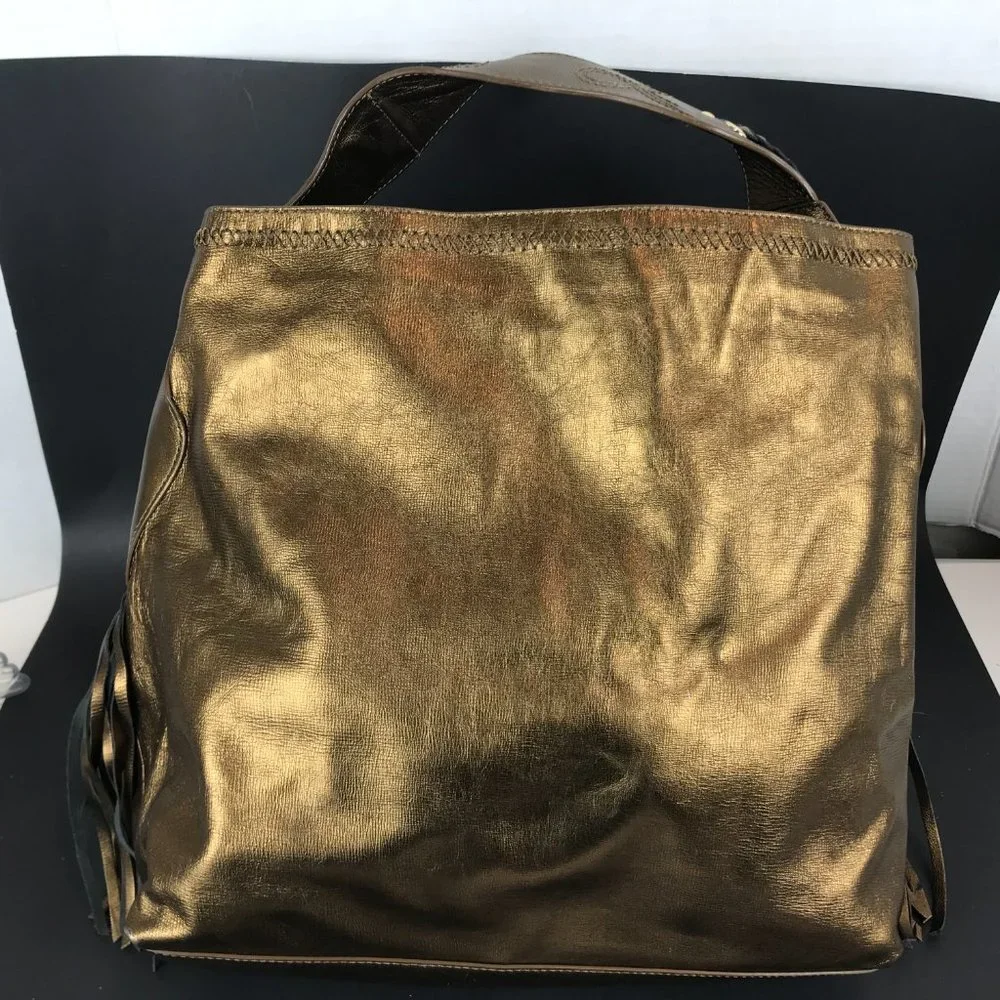 Cole Haan Gold Metallic Leather Shoulder/Satchel